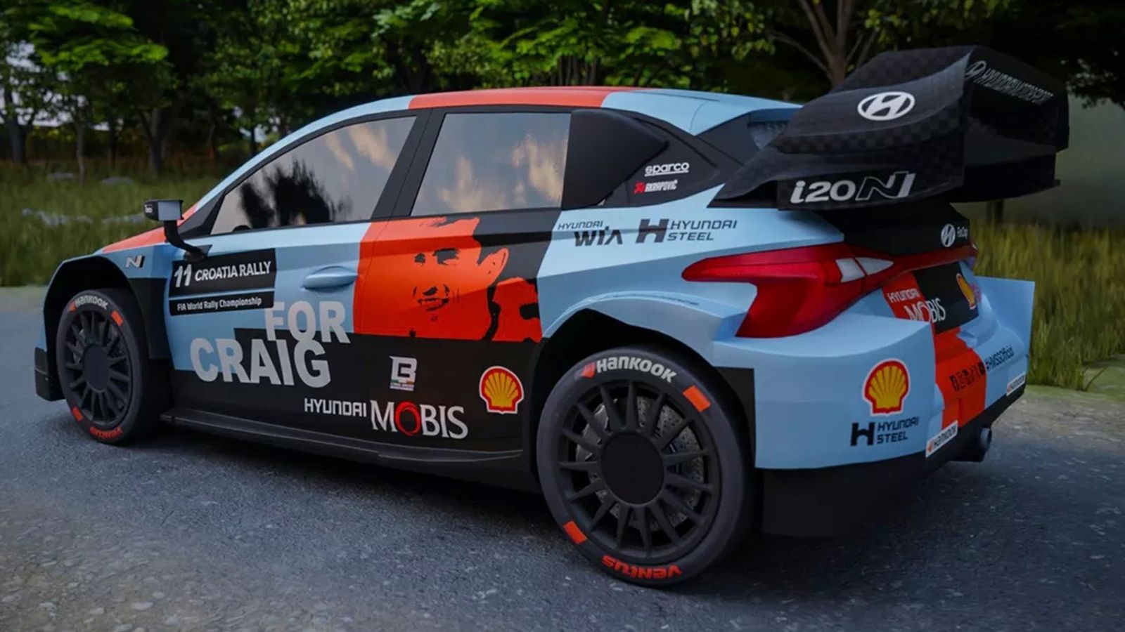 Το νέο livery της Hyundai αποτυπώνει τη μορφή του Breen στα πλάγια και την οροφή του i20 N Rally1. 